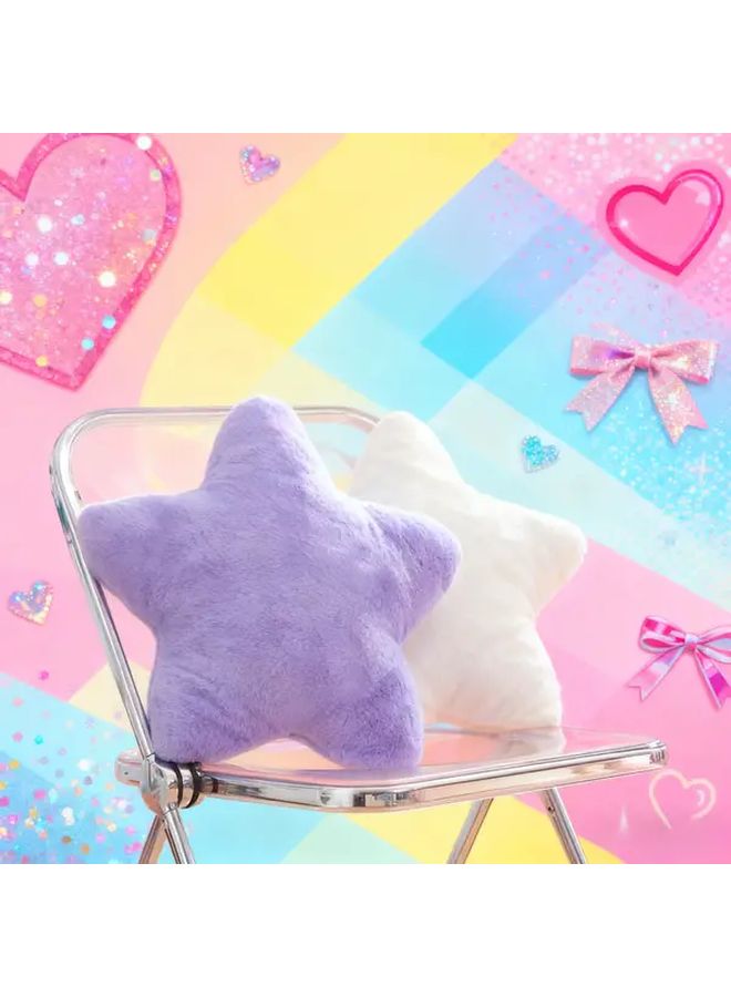 4 Color Star Pink Pillow 15.7 Inches Star Plush Cushion With Removable Cover Machine Washable Soft Polyester Decor For Sofa Bed - Image 2