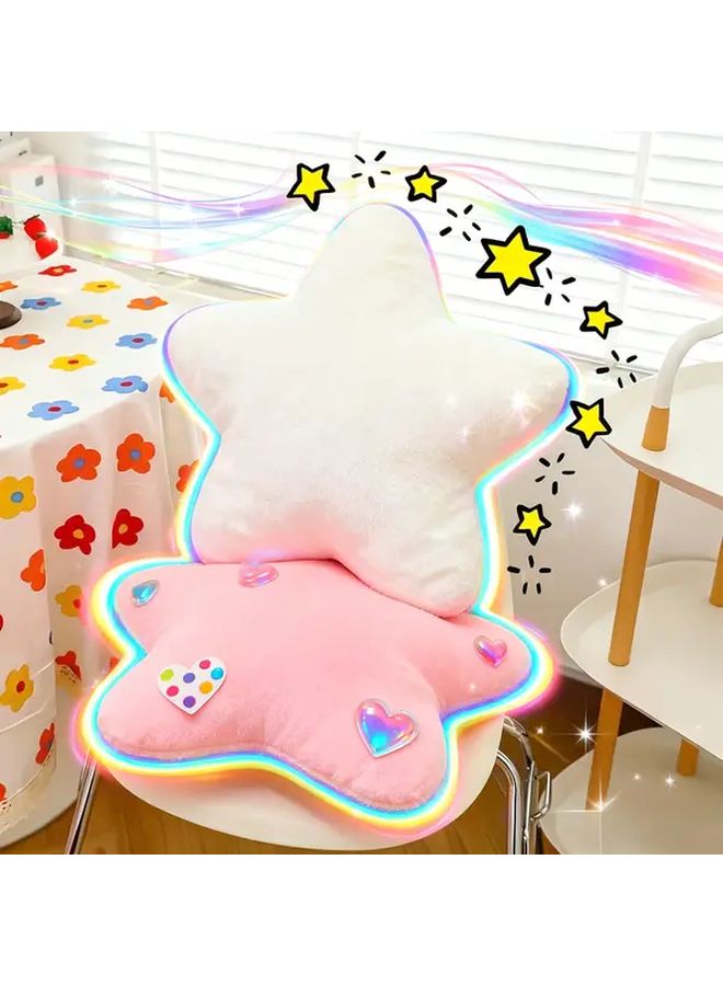 4 Color Star Pink Pillow 15.7 Inches Star Plush Cushion With Removable Cover Machine Washable Soft Polyester Decor For Sofa Bed - Image 1