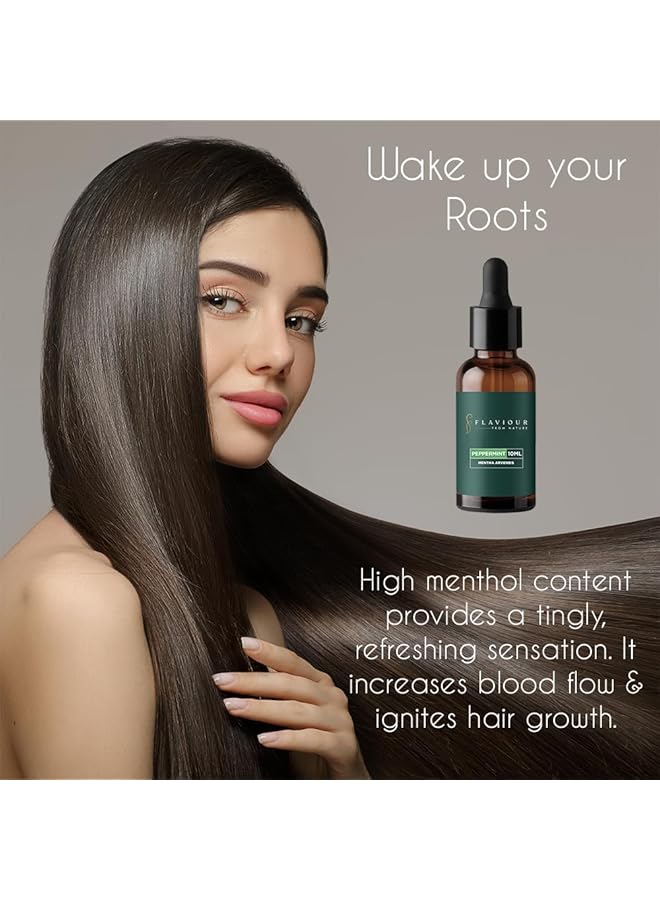 erorex Flavor Peppermint Essential Oil Pure And Natural For Refreshing Mind And Body Hair Fall Control Healthy Scalp Improves Skin Radiance Aromatherapy 10Ml Pack Of 1 Mentha Piperita  - Image 4
