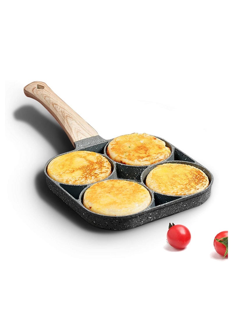 four-cup egg pan, medical stone non-stick frying pan, compatible with all heat sources - Image 1