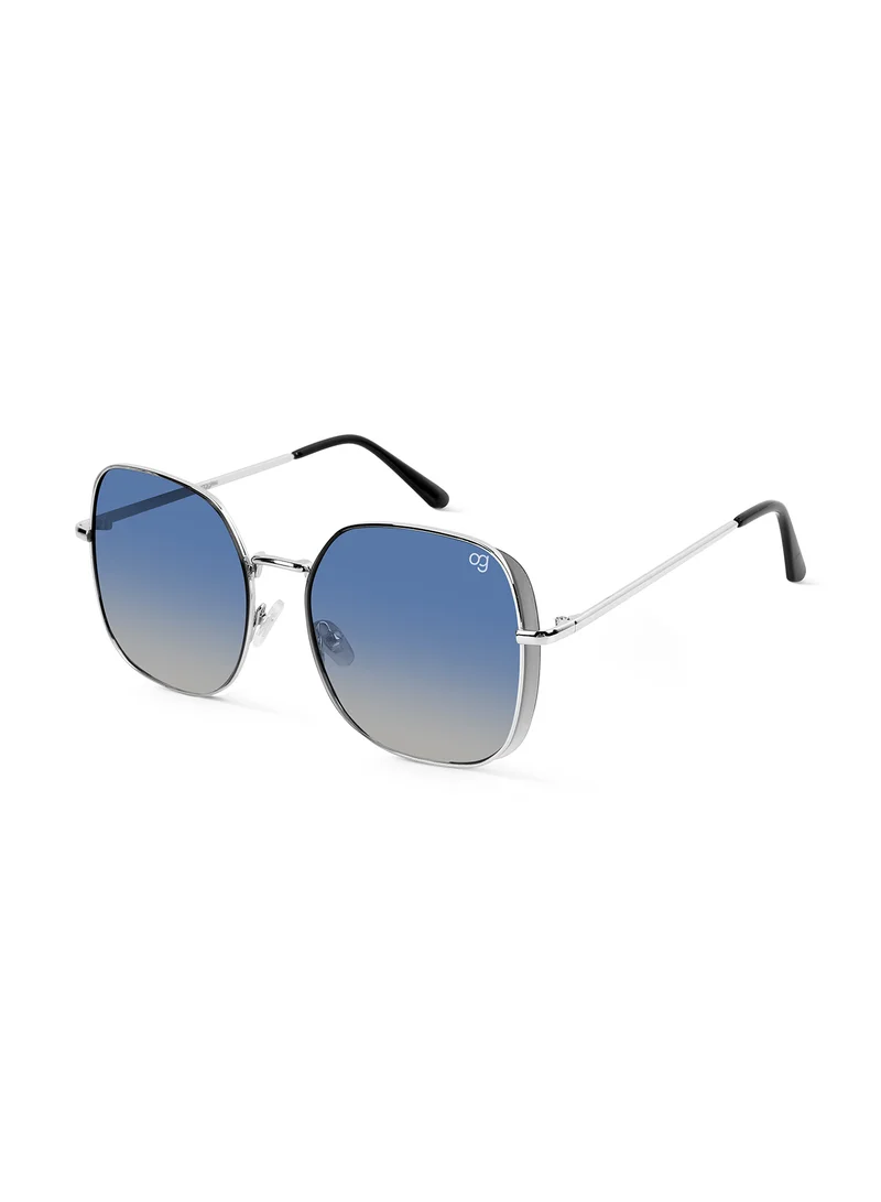 Woggles Latest & Stylish UV Protected Blue Oversized Sunglasses for Women
