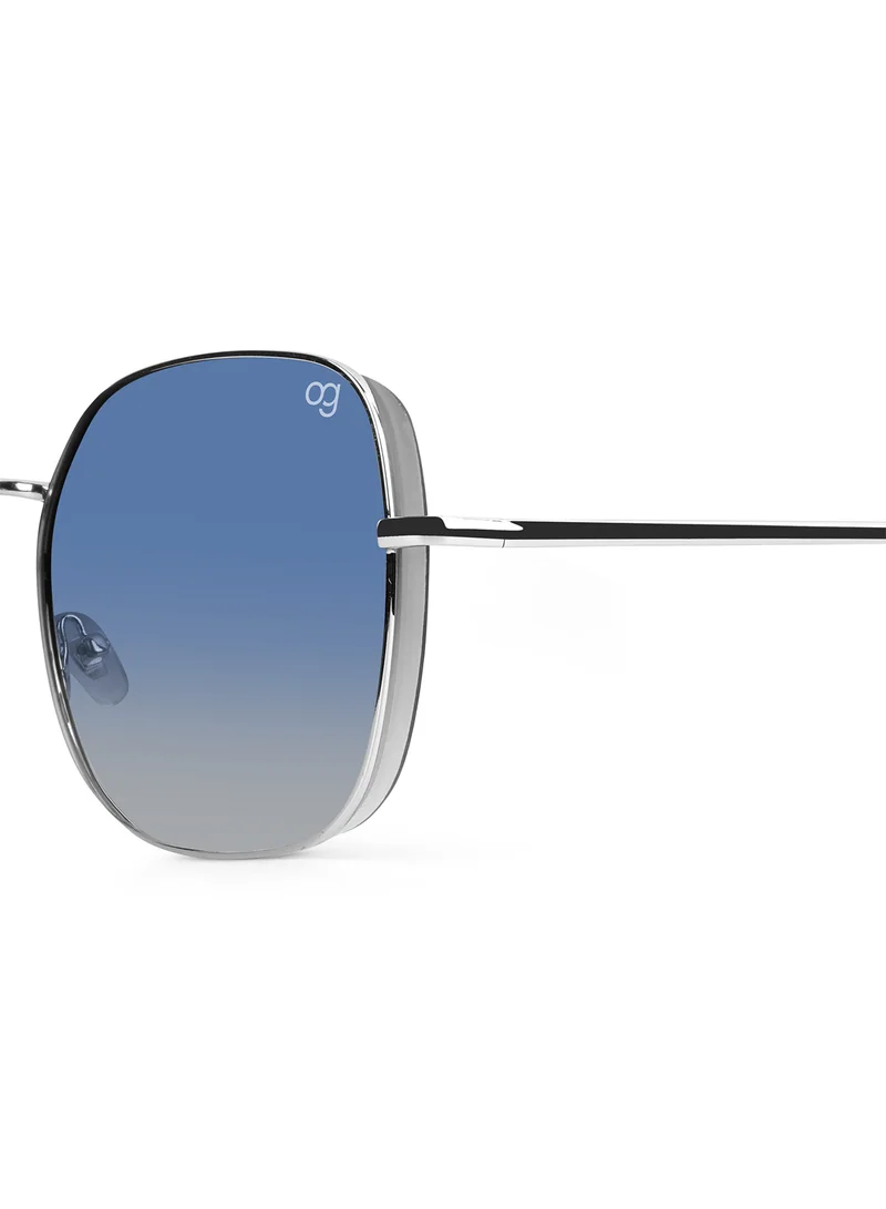 Woggles Latest & Stylish UV Protected Blue Oversized Sunglasses for Women