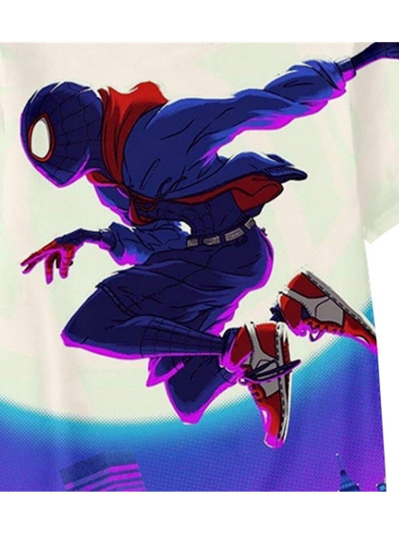 Spider-Man Across the Universe Handsome Loose Pullover T-shirt 3D digital printing personalized breathable T-shirt  - Image 2