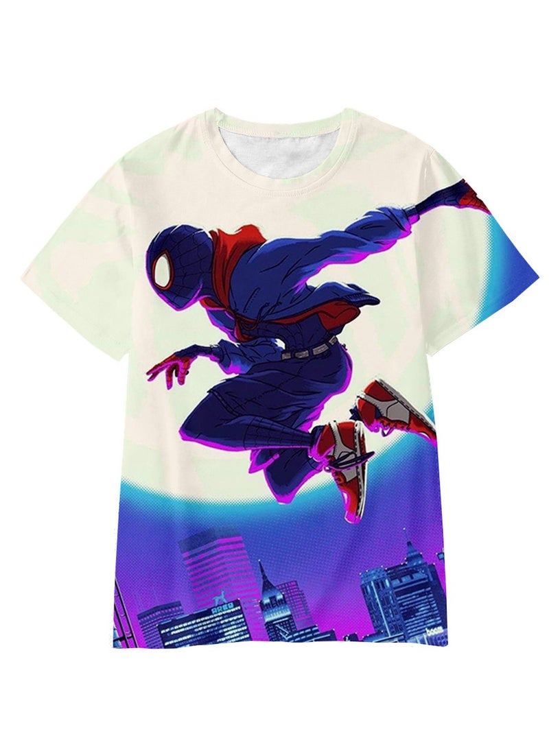 Spider-Man Across the Universe Handsome Loose Pullover T-shirt 3D digital printing personalized breathable T-shirt  - Image 1