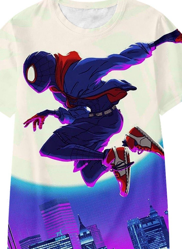 Spider-Man Across the Universe Handsome Loose Pullover T-shirt 3D digital printing personalized breathable T-shirt  - Image 3