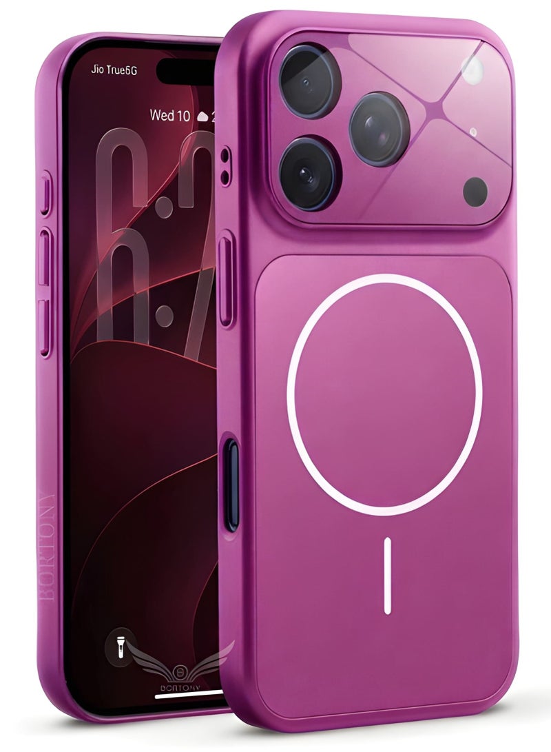 BORTONY iPhone 18 Pro Max Case Ultra Thin Mate Magnetic Cover For iPhone 18 Pro Max Camera Protection Slim Design Hard Phone Case for iPhone 18 Pro Max 6.9 inch - Image 1