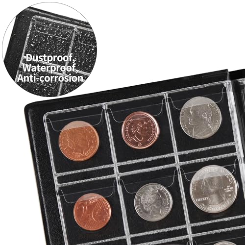 OSOPOLA Coin Storage Album - 120 Pockets Coin Collecting Holder for Collectors Black CS3912 - Image 5