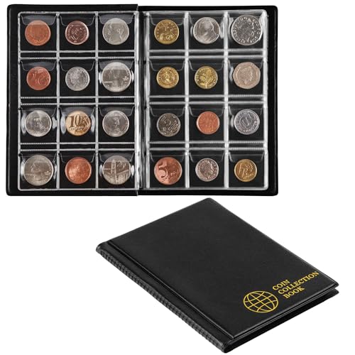 OSOPOLA Coin Storage Album - 120 Pockets Coin Collecting Holder for Collectors Black CS3912 - Image 1