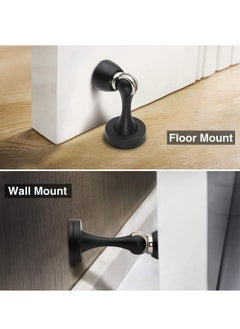 Y&D Magnetic Door Stops Stopper Stainless Steel Doorstop Brushed Satin Nickel, Black Wall Floor Mounted Holder Catch for Bedroom Bathroom Kitchen Home Office  - Image 5