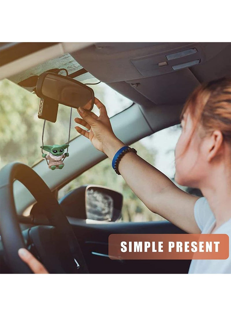 Yoda Baby Car Rearview Mirrors Charms Hanging Ornament, Rear View Mirror Hanging Accessories, Car Hanging Accessories, Car Mirror Hanging Accessories, Car Decoration Charm Pendant, Best Gift - Image 4