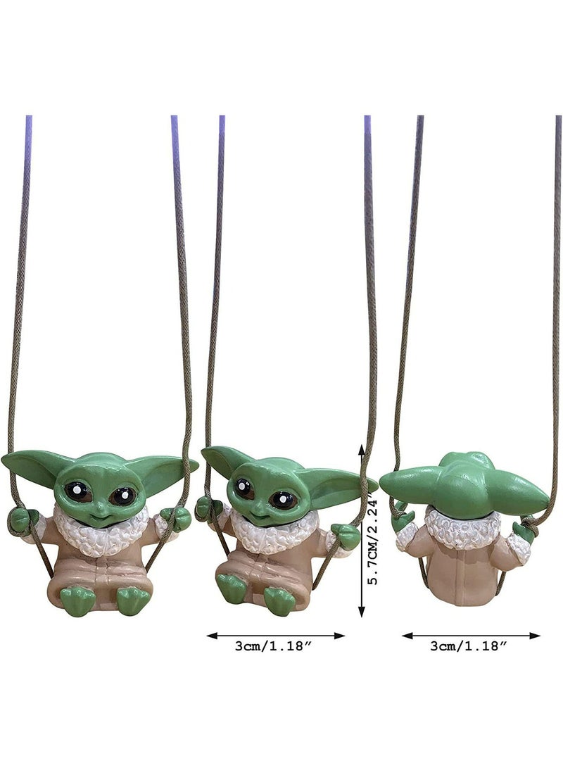 Yoda Baby Car Rearview Mirrors Charms Hanging Ornament, Rear View Mirror Hanging Accessories, Car Hanging Accessories, Car Mirror Hanging Accessories, Car Decoration Charm Pendant, Best Gift - Image 2
