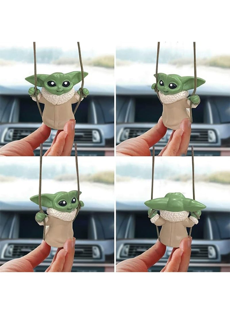 Yoda Baby Car Rearview Mirrors Charms Hanging Ornament, Rear View Mirror Hanging Accessories, Car Hanging Accessories, Car Mirror Hanging Accessories, Car Decoration Charm Pendant, Best Gift - Image 3