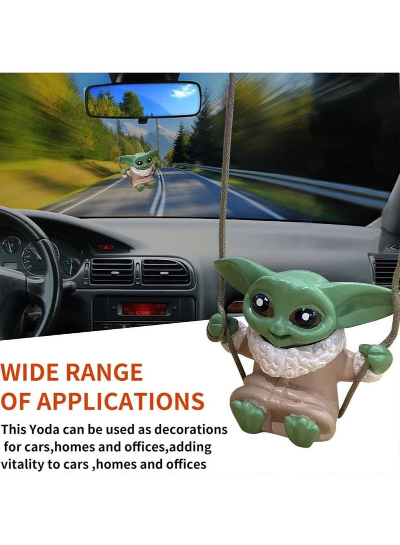 Yoda Baby Car Rearview Mirrors Charms Hanging Ornament, Rear View Mirror Hanging Accessories, Car Hanging Accessories, Car Mirror Hanging Accessories, Car Decoration Charm Pendant, Best Gift - Image 5