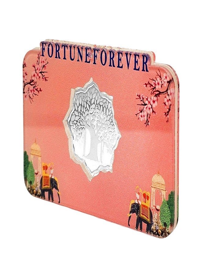 FORTUNE FOREVER عملة شجرة البانيان الفضية الخالصة من FORTUNE FOREVER بتصميم زفاف هندي ملكي، هدية فاخرة جاهزة مع بطاقة أكريليك، تحمل علامة BIS، مثالية للإهداء (نقاء 999) (5 غرامات من الفضة). - Image 4