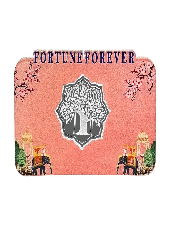 FORTUNE FOREVER عملة شجرة البانيان الفضية الخالصة من FORTUNE FOREVER بتصميم زفاف هندي ملكي، هدية فاخرة جاهزة مع بطاقة أكريليك، تحمل علامة BIS، مثالية للإهداء (نقاء 999) (5 غرامات من الفضة). - Image 1