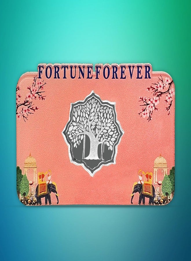 FORTUNE FOREVER عملة شجرة البانيان الفضية الخالصة من FORTUNE FOREVER بتصميم زفاف هندي ملكي، هدية فاخرة جاهزة مع بطاقة أكريليك، تحمل علامة BIS، مثالية للإهداء (نقاء 999) (5 غرامات من الفضة). - Image 5