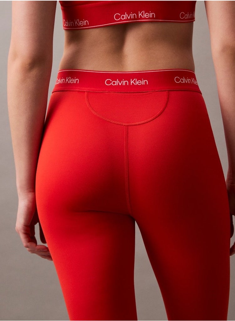 CALVIN KLEIN Women's 7/8 Gym Leggings - Polyester, Orange  - Image 3