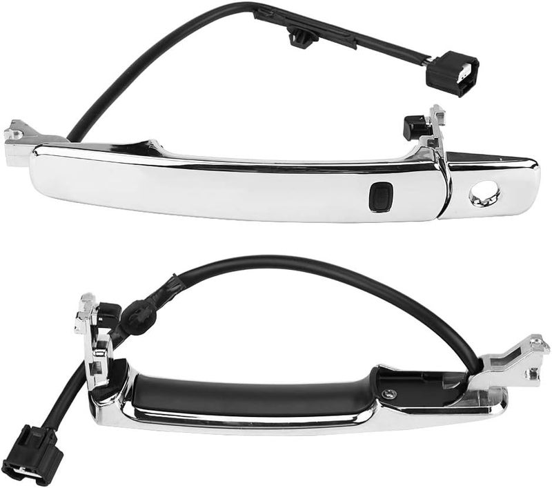 كلاراكو مقبض باب السيارة، 80640-CA012 80645-CA000، مقبض باب خارجي كروم أمامي يسار مع سلك ومستشعر لسيارة نيسان روغ 2010-2013 - Image 2