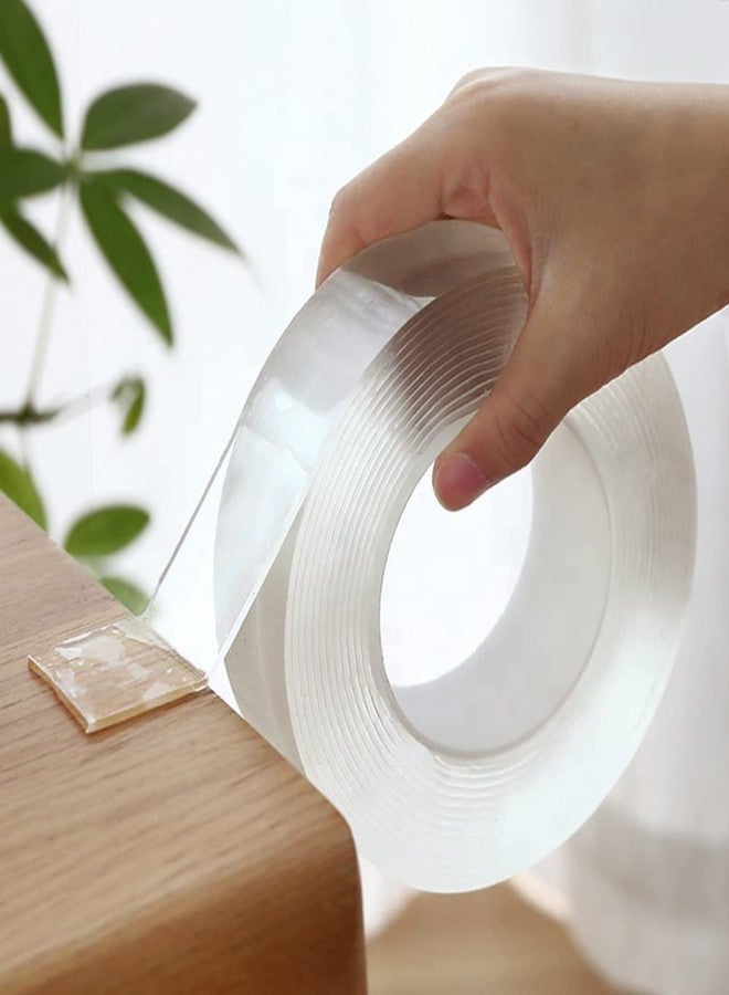 JD PRO Double Sided Tape Heavy Duty, Transparent Removable Mounting Tape, Removable Sticky Strip Transparent Wall Tape,Washable Strong Poster Carpet Tape, 3mm Thick (3 Meter, Pack of 1) - Image 1
