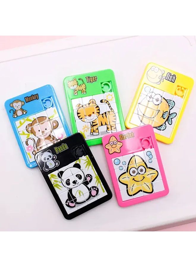 12Pcs Cartoon Animal Marine Slide Unlock Puzzle 16 Grid Maze Logic Game Gift - Image 4