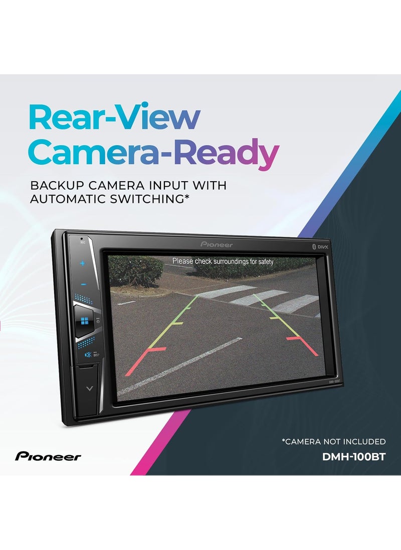 Pioneer Pioneer DMH100BT 62 DoubleDin Digital Media Receiver  Bluetooth Touchscreen Hands Free Calling Rear Camera Input  - Image 5