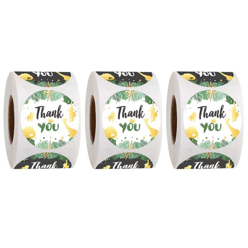 3 Rolls Self Adhesive Thank You Stickers Strong Adhesive Envelope Sealing Labels For Business Wedding Party Decor - Image 2