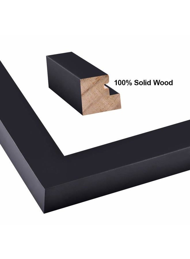 RPJC 8.5x11 Document Frame / Certificate Frames Made of Solid Wood High Definition Glass and Display Certificates Standard Paper Frame Black - Image 2