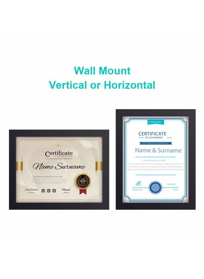 RPJC 8.5x11 Document Frame / Certificate Frames Made of Solid Wood High Definition Glass and Display Certificates Standard Paper Frame Black - Image 5