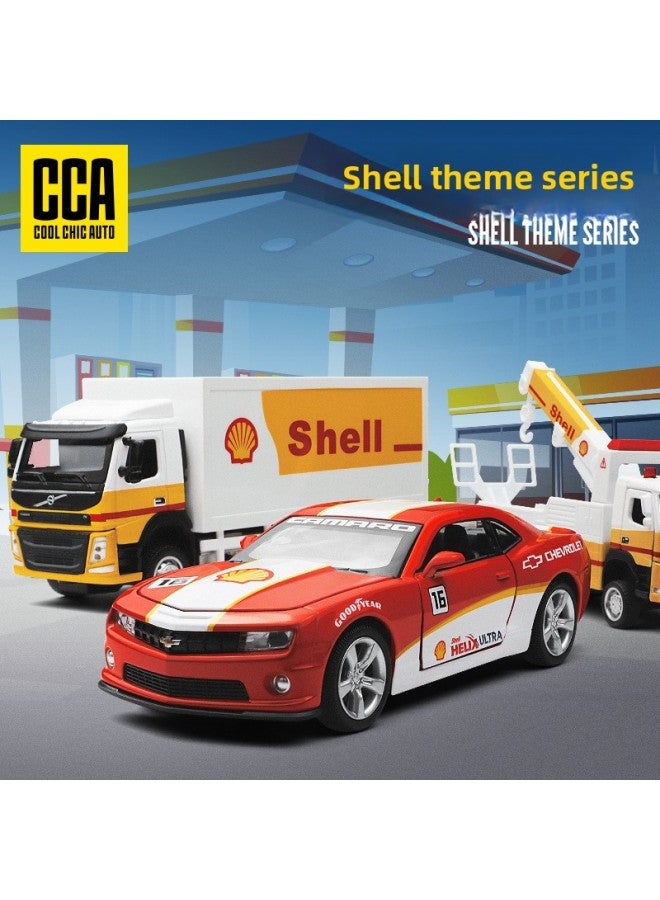 Cai Po CCA Comes True Shell Series Joint Alloy Car Model Boy Toy Gift Generation Trembling Sound Explosions-Color:1-50 Volvo Tank Truck  - Image 2
