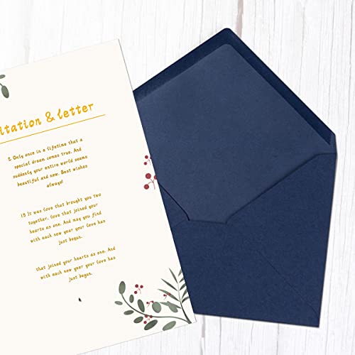 Toperd 100 Pieces A6 Envelopes Colorful 4x6 Envelopes for Greeting Cards, Birthday, Weddings, Baby Shower Invitation Cards (Navy Blue, 6 1/2 x 4 3/4 Inches) - Image 4