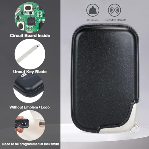 Keymall Smart Key Fob Keyless Entry Remote Replacement for Lexus ES350/GS350 /GS460 2009-2012 for IS250/IS350 2009-2013 271451-3370 E Board FCC:HYQ14FBA P/N:89904-50380 4Buttons - Image 5