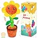 Easfan Singing Dancing Sunflower Talking Toy Electric Musical Plush Repeat What You Say Funny Speaking Interactive Toy Birthday for Kids 14 - Image 2