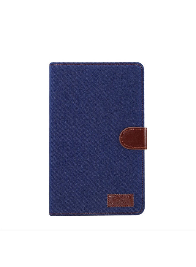 NIBEMINENT Protective Flip Case Cover With Wallet Card Slot For Samsung Galaxy Tab A 8 (2019) P200 / P205 Dark Blue  - Image 1