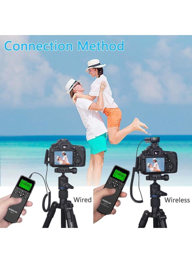 AODELAN Camera Wireless Shutter Release Timer Remote Control for Canon EOS R, 80D, 77D, 70D, 60D, 800D, 200D, 7D series, 5D series, T7, T6i, T6s, T5i, T4i, T3i, t3, PowerShot SX70H, RS-60 & TC-80N3 - Image 2