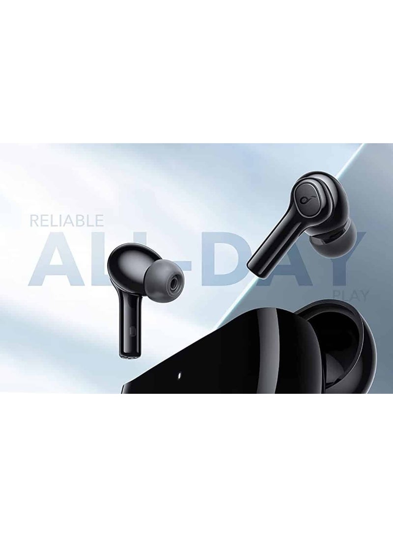 True Wireless Earbuds Fast Charge, 25H Playtime Easy Pairing USB-C Cable – Black - Image 2