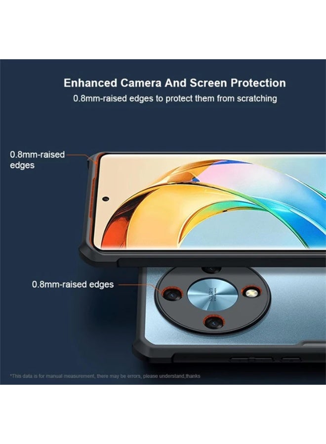 Honor X9c Smart 5G Clear Hard PC Back Cover Case with Shockproof Premium TPU Black Border 360 Degree Impact Resistant Camera lens Protection Transparent Cover For Honor X9c Smart 5G  - Image 2