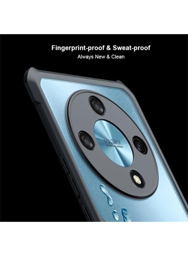 Honor X9c Smart 5G Clear Hard PC Back Cover Case with Shockproof Premium TPU Black Border 360 Degree Impact Resistant Camera lens Protection Transparent Cover For Honor X9c Smart 5G  - Image 4