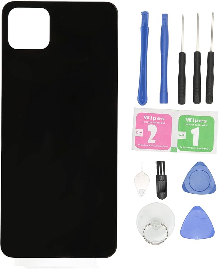 Black Glass Back Cover Replacement for 4XL with Installation Tools 6 3 Inch - Image 1