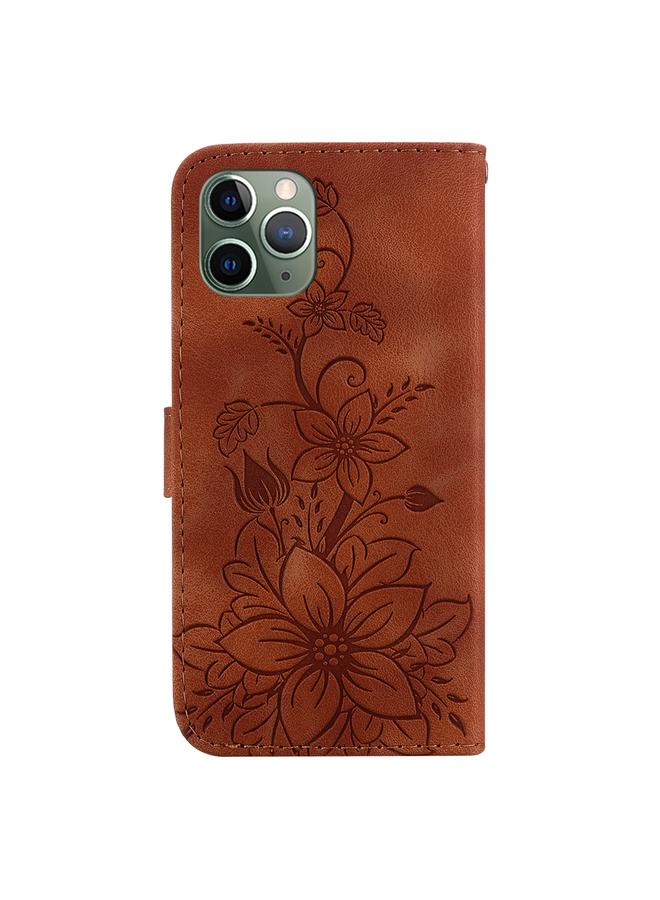 Zaboon Case For iPhone 11 Pro Max Lily Embossed Leather Phone Case - Image 3