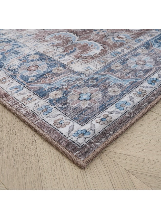 Home Box Ontario Aida Stripes Printed Flannel Rug - 110x160 cm  - Image 3