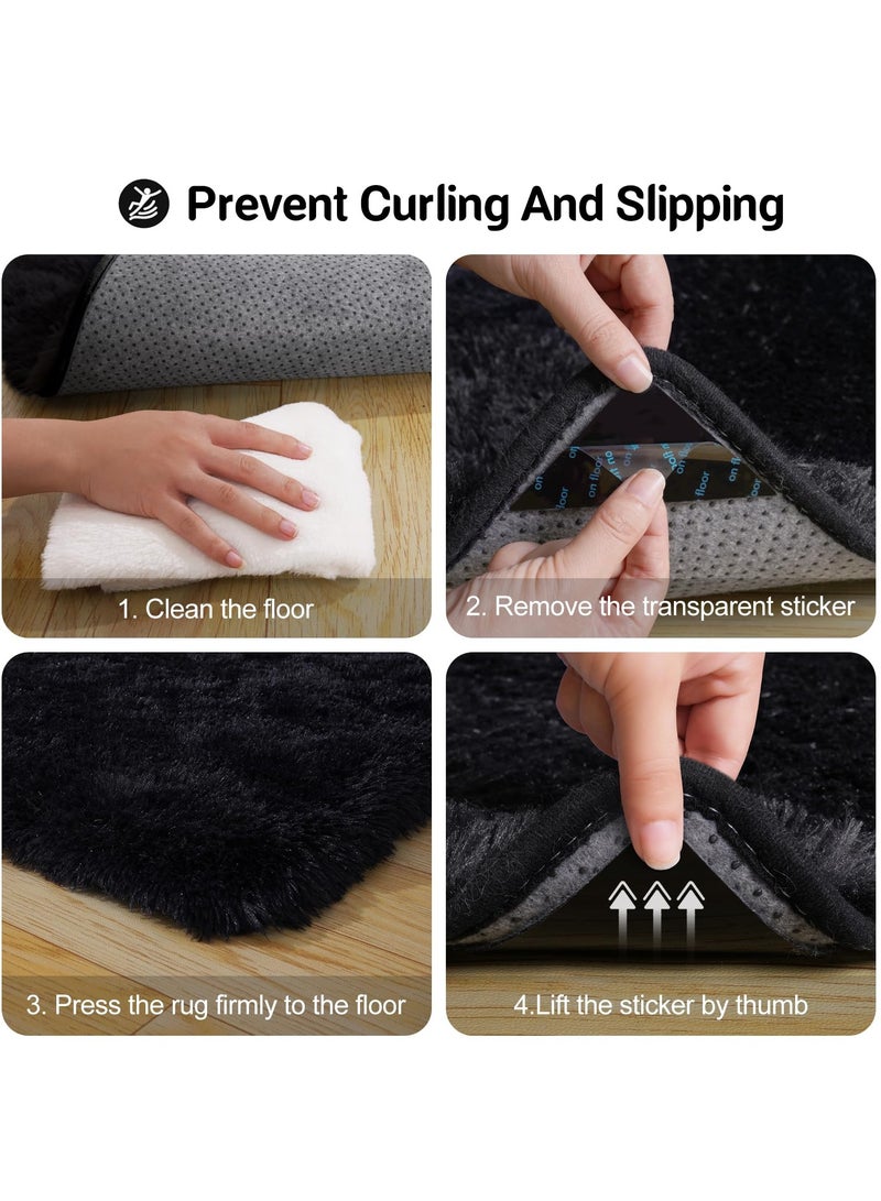 كي واي دي سجاد ناعم سجاد زغبي سجاد لغرفة المعيشة غرفة النوم ديكور منزلي سجادة غير منزلقة قابلة للغسيل زخرفية منزلية سجادة 100x180 سم - Image 2