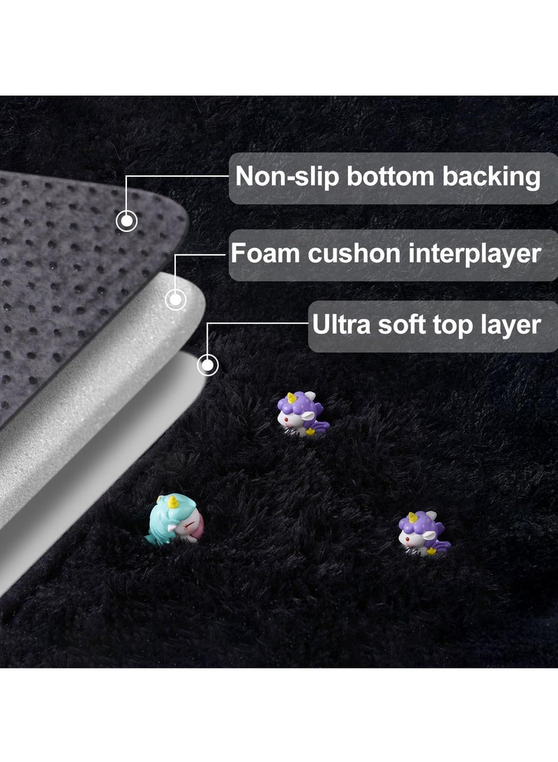 كي واي دي سجاد ناعم سجاد زغبي سجاد لغرفة المعيشة غرفة النوم ديكور منزلي سجادة غير منزلقة قابلة للغسيل زخرفية منزلية سجادة 100x180 سم - Image 4