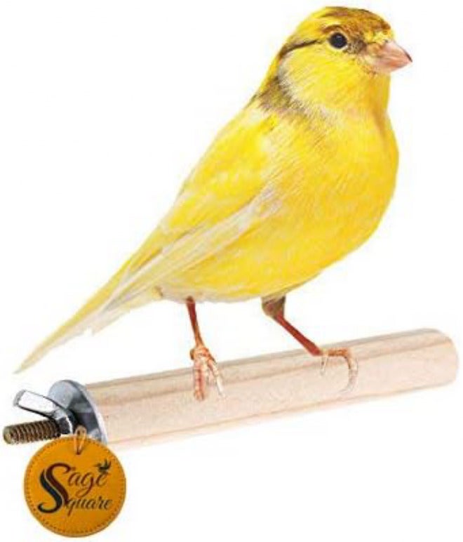 Sage Square Natural Habitat Wooden Bird Perch/Stand/Toy (4 Inches/10 Cm) - Image 1