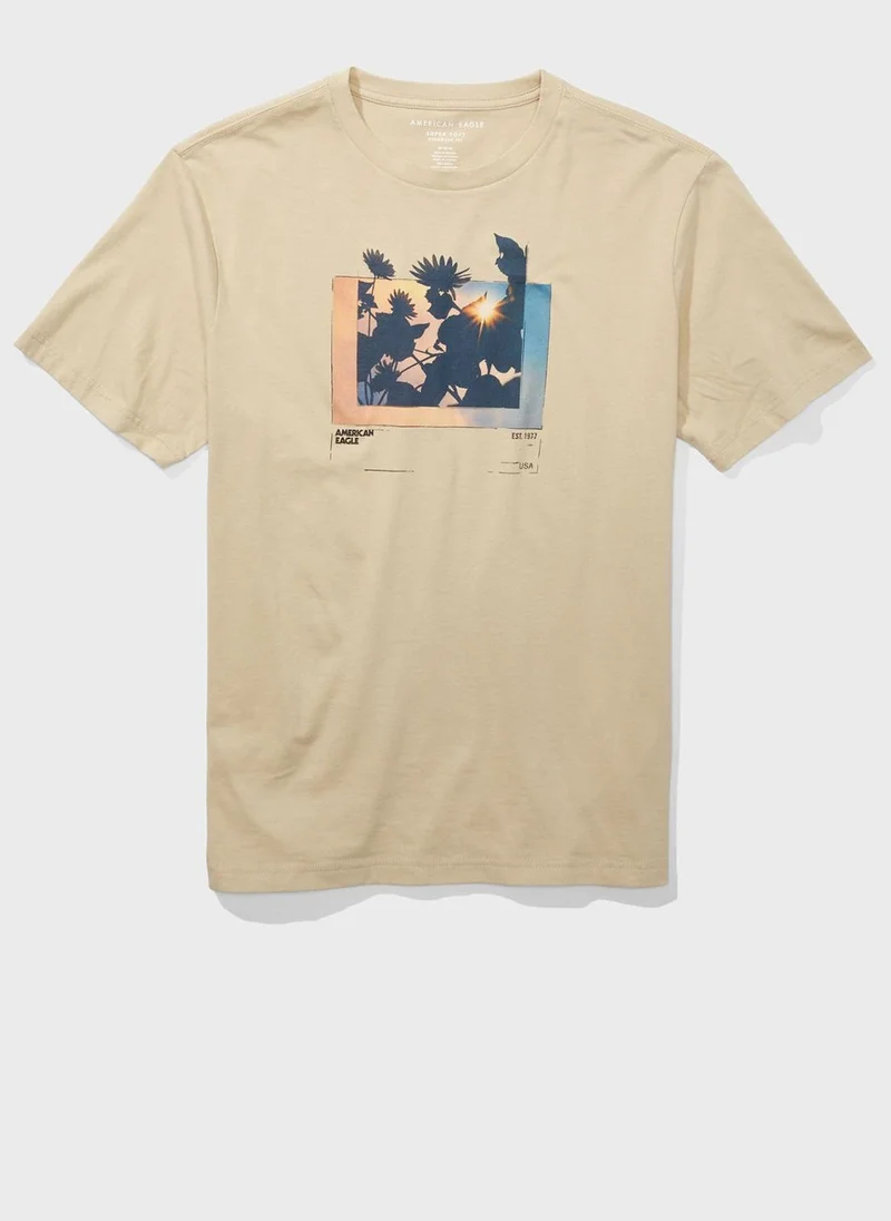 امريكان ايجل Graphic Crew Neck T-Shirt