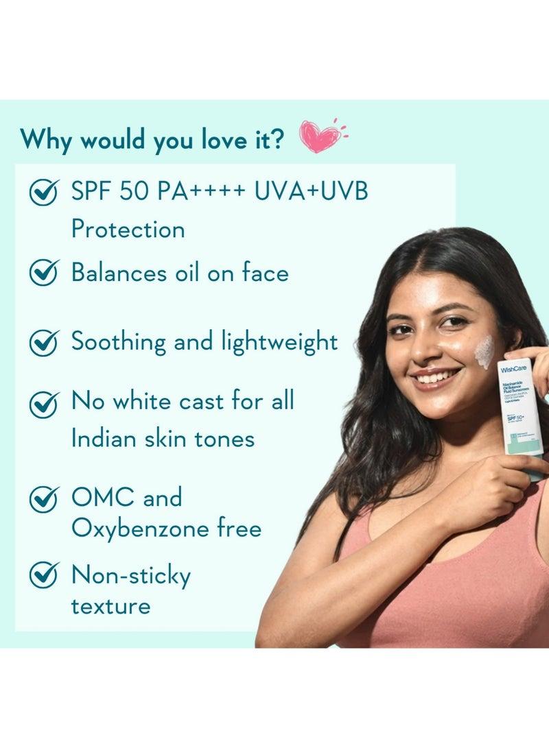 WishCare 5% Niacinamide Oil Balance Fluid Sunscreen - Image 5