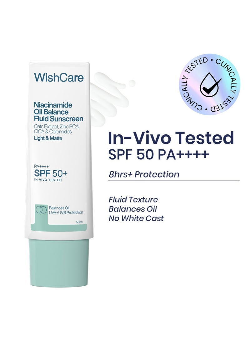 WishCare 5% Niacinamide Oil Balance Fluid Sunscreen - Image 1