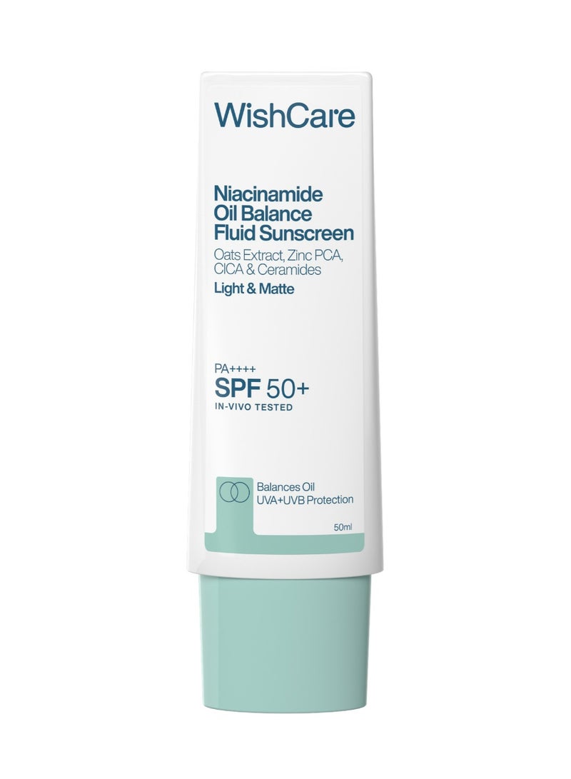 WishCare 5% Niacinamide Oil Balance Fluid Sunscreen - Image 2