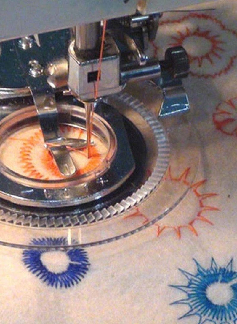 NIBEMINENT Fancy Flower Stitch Sewing Machine Presser Foot Silver - Image 2