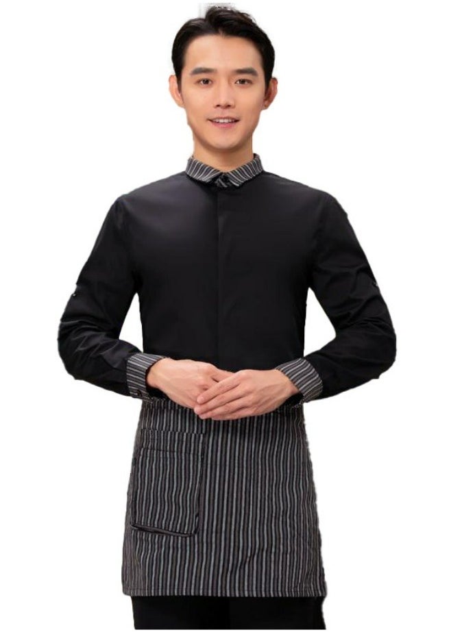Gasin - Western-style tea restaurant coffee shop uniform hotel work clothes long sleeve (coat+apron) - Image 1