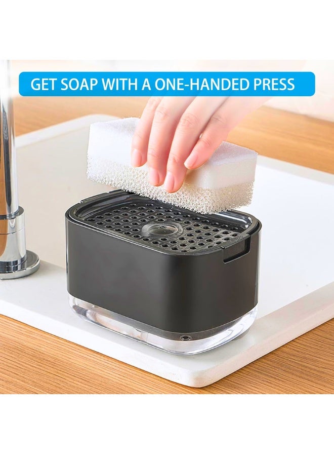 Chase Up Soap Pump Dispenser and Sponge Holder, 12 Ounces / 350ml Dish Soap Dispenser for Kitchen,White - Image 4